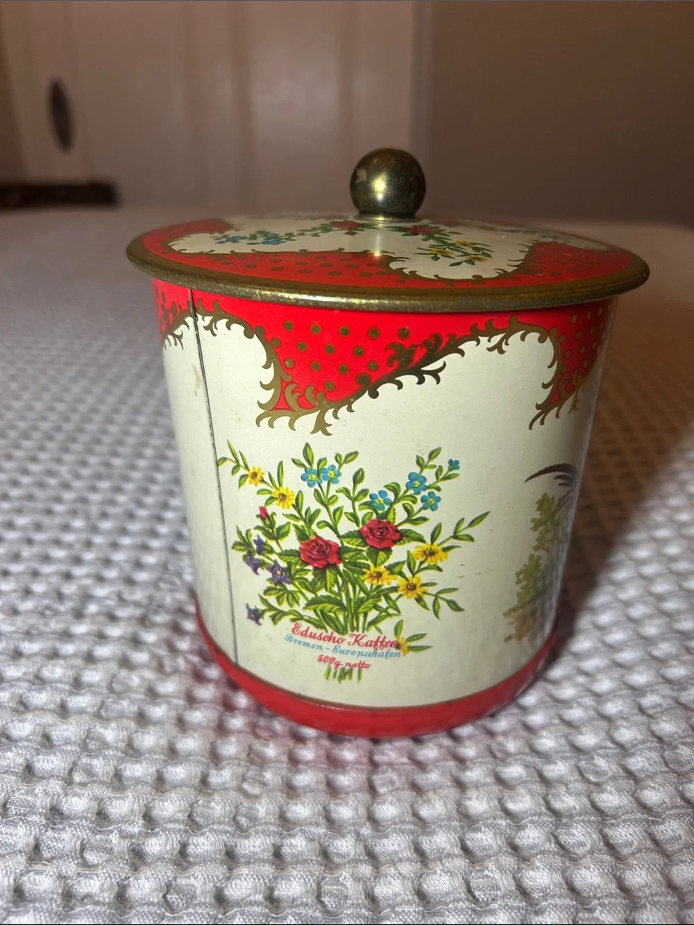 Vintage Pheasant Tin Eduscho Kaffee